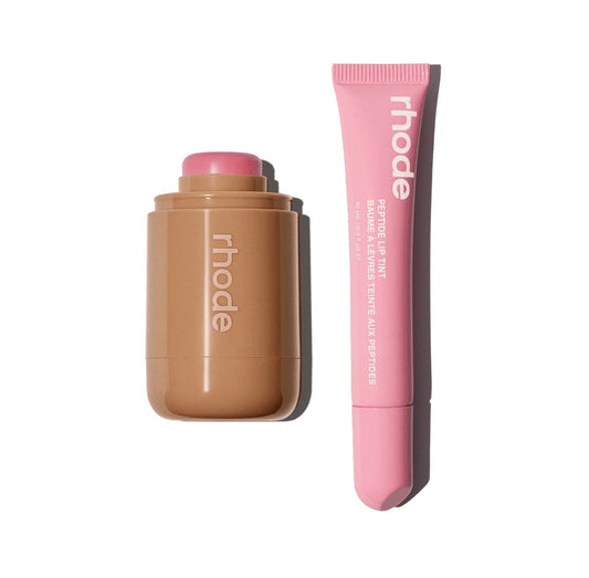 Rhode Ribbon Lip Tint & Piggy Pocket Blush Duo Rhode Lip Gloss Set