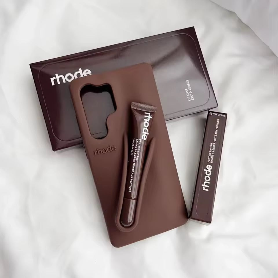 Rhode Phone Case Espresso For Samsung with lipgloss