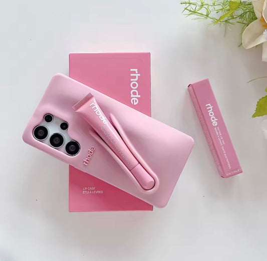 Rhode Phone Case Ribbon For Samsung with lipgloss