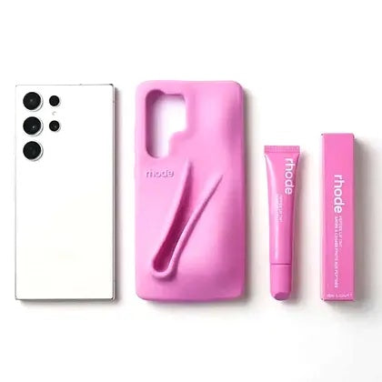 Rhode Phone Case Rose For Samsung with lipgloss