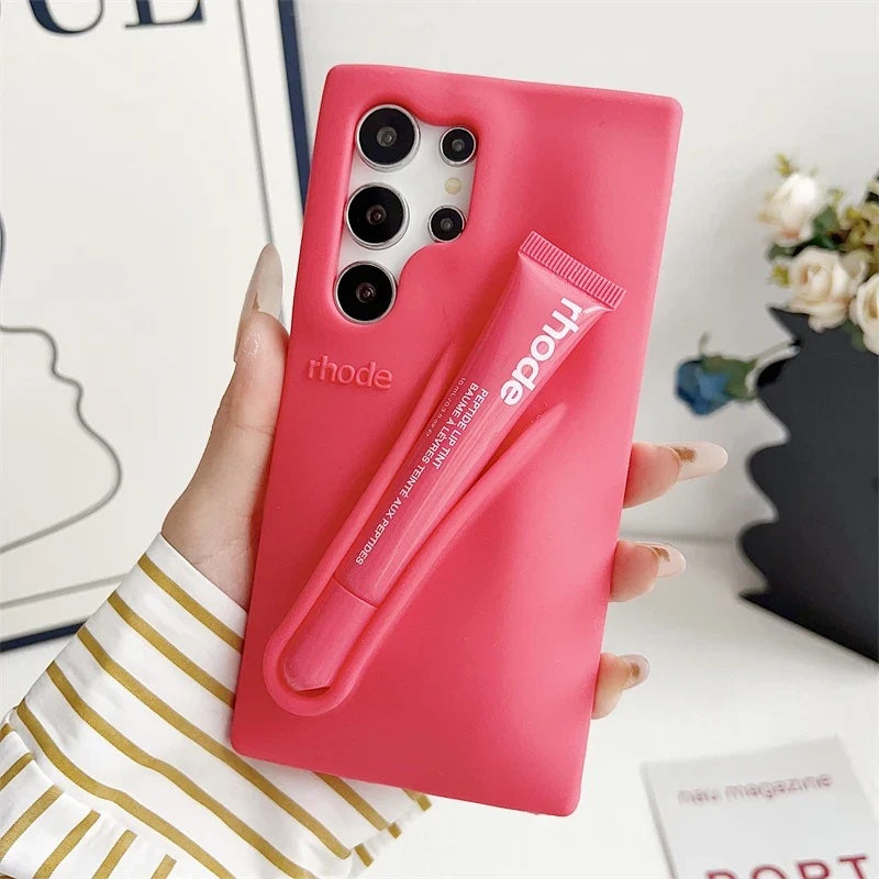 Rhode Phone Case Guava Spirtz For Samsung with lipgloss