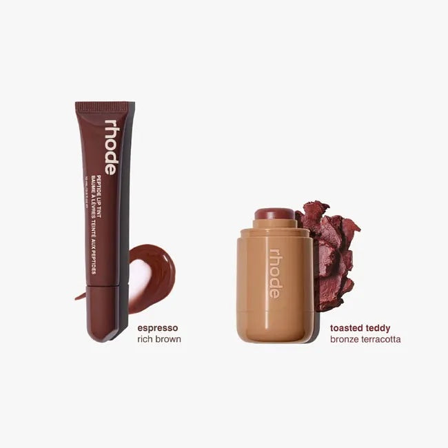 Rhode Espresso Lip Tint & Toasted Teddy Pocket Blush Duo Rhode Lip Gloss Set
