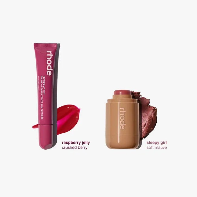 Rhode Raspberry Jelly Lip Tint & Sleepy Girl Pocket Blush Duo